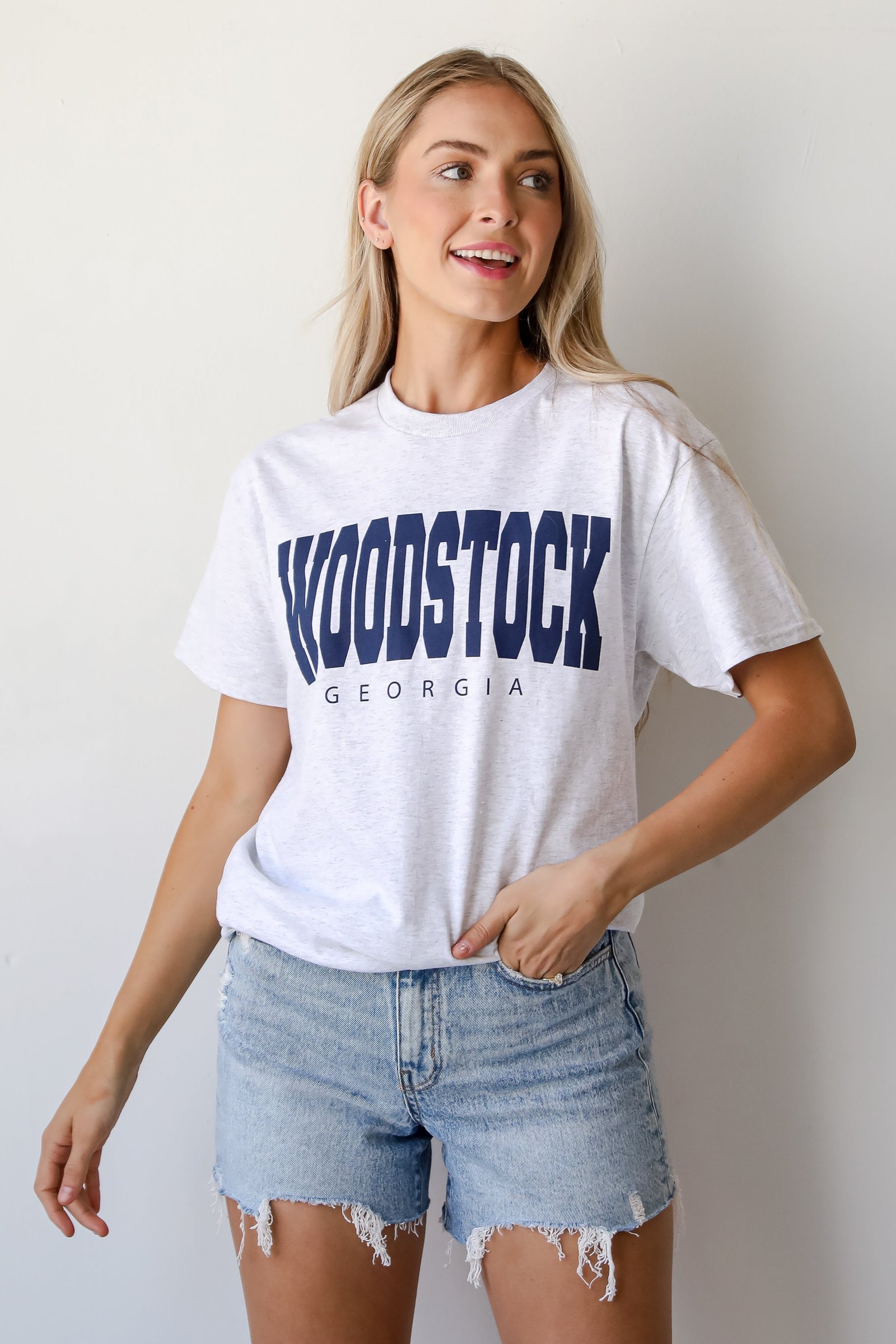 Heather Grey Woodstock Georgia Tee JF14